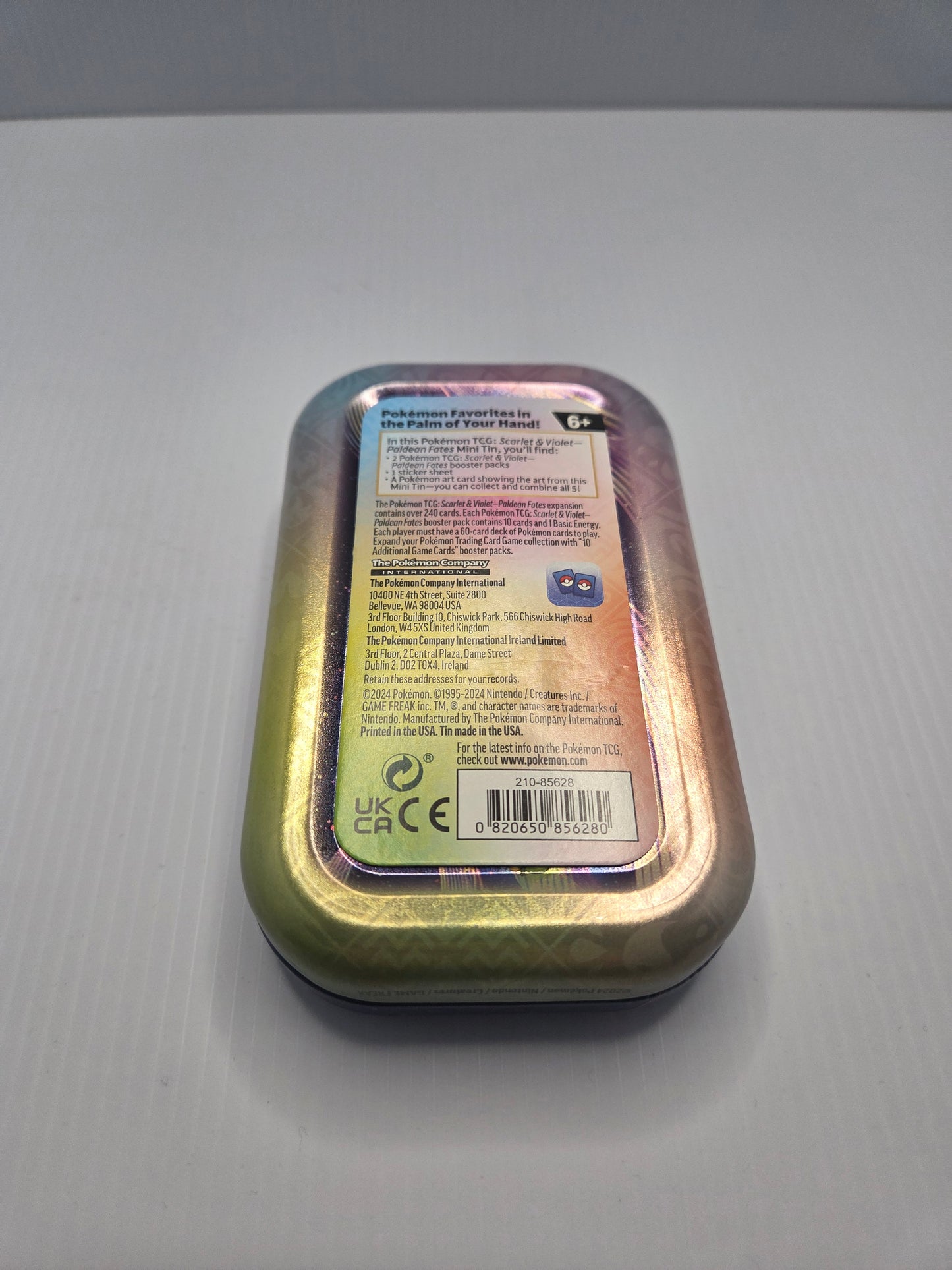 Pokémon Scarlet & Violet Paldean Fates Mini Tin-EMPTY